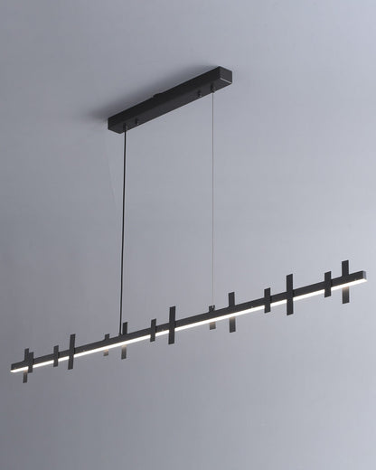 Diff Black Brass Linear Chandelier-DF2231