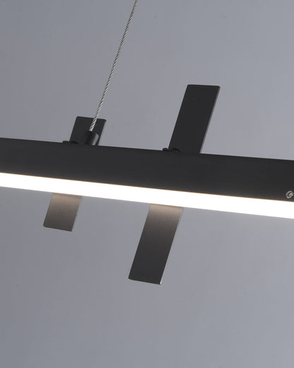Diff Black Brass Linear Chandelier-DF2231