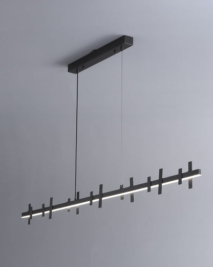 Diff Black Brass Linear Chandelier-DF2231