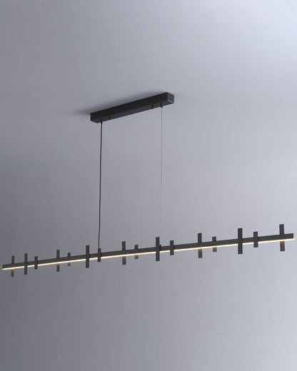 Diff Black Brass Linear Chandelier-DF2231