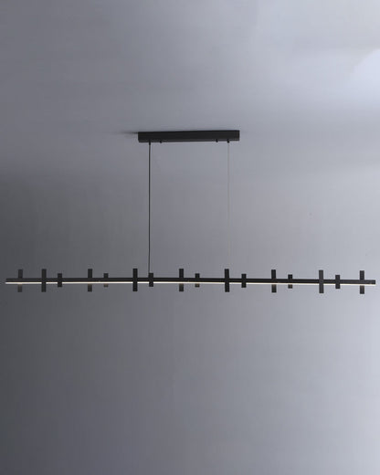 Diff Black Brass Linear Chandelier-DF2231