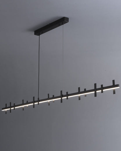 Diff Black Brass Linear Chandelier-DF2231