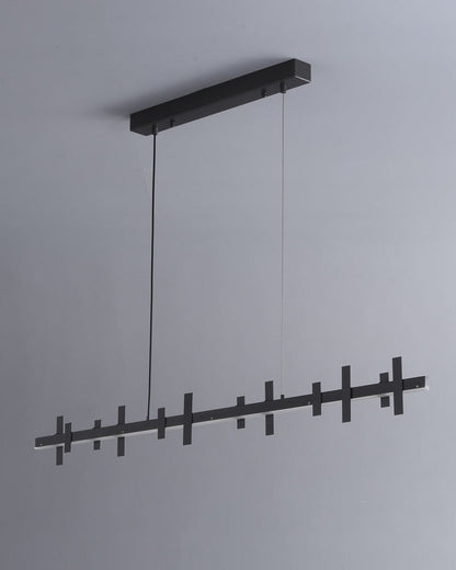 Diff Black Brass Linear Chandelier-DF2231