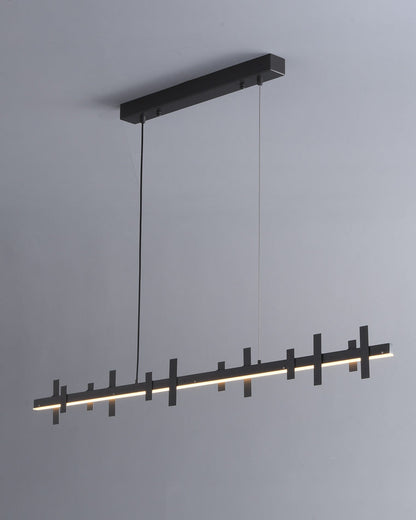 Diff Black Brass Linear Chandelier-DF2231