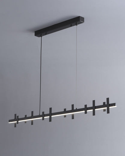 Diff Black Brass Linear Chandelier-DF2231