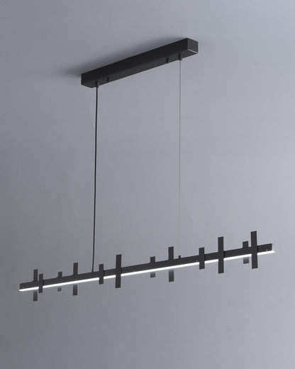 Diff Black Brass Linear Chandelier-DF2231