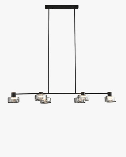 Diff Black Brass Linear Chandelier-DF2232