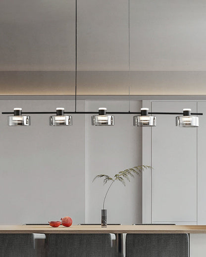 Diff Black Brass Linear Chandelier-DF2232