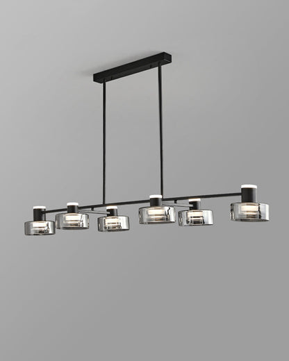 Diff Black Brass Linear Chandelier-DF2232