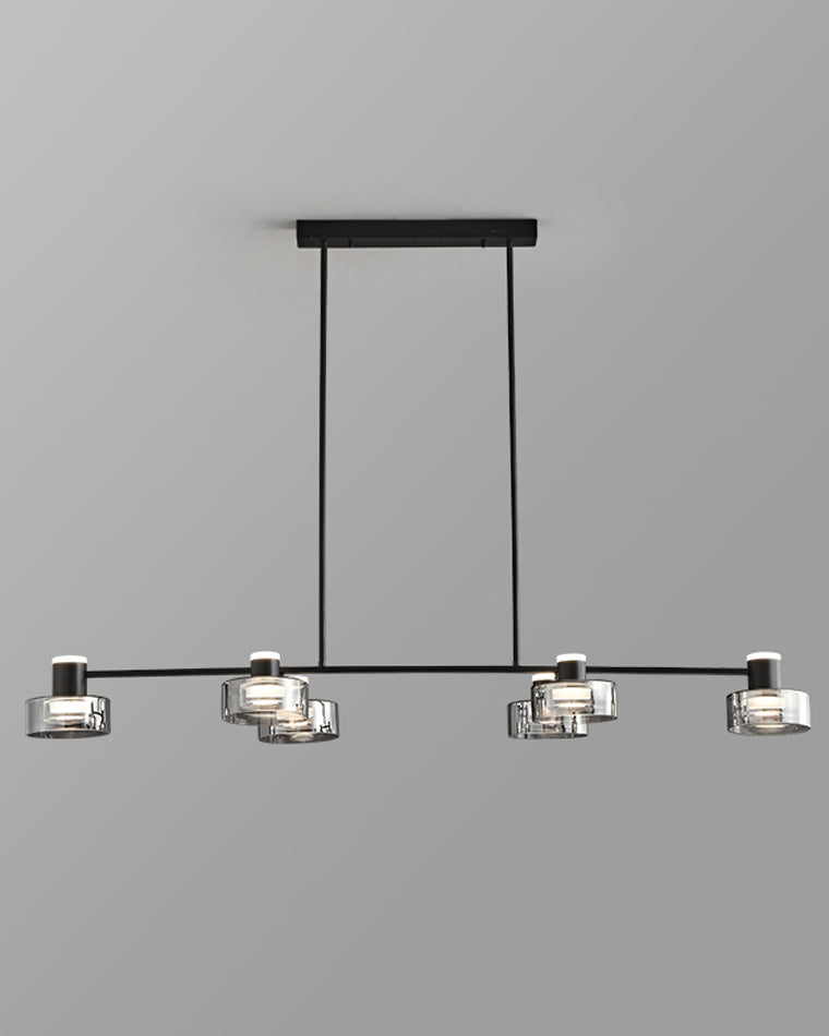 Diff Black Brass Linear Chandelier-DF2232