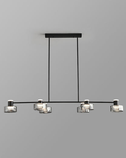 Diff Black Brass Linear Chandelier-DF2232