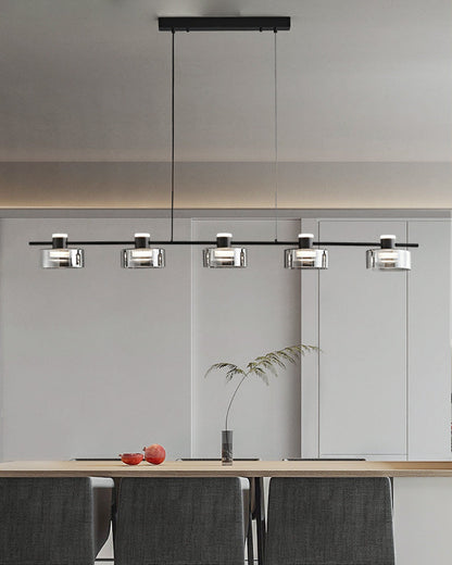 Diff Black Brass Linear Chandelier-DF2232
