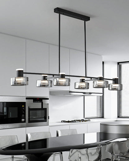 Diff Black Brass Linear Chandelier-DF2232
