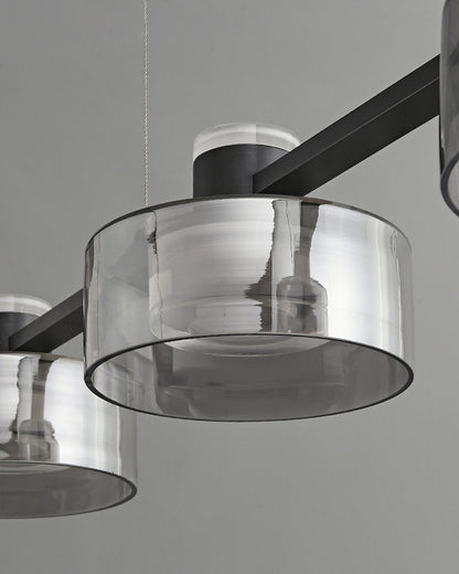 Diff Black Brass Linear Chandelier-DF2232