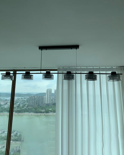 Diff Black Brass Linear Chandelier-DF2232