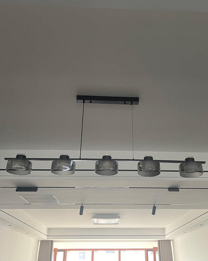 Diff Black Brass Linear Chandelier-DF2232