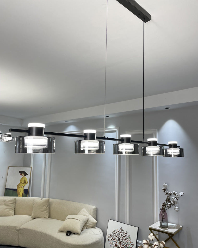 Diff Black Brass Linear Chandelier-DF2232