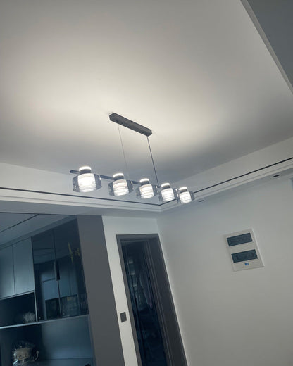 Diff Black Brass Linear Chandelier-DF2232