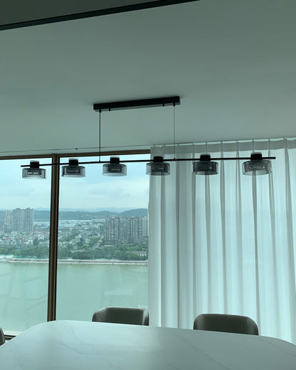 Diff Black Brass Linear Chandelier-DF2232