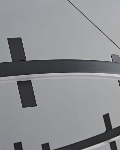 Diff Black Brass Circular Chandelier-DF2237