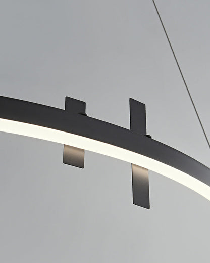 Diff Black Brass Circular Chandelier-DF2237