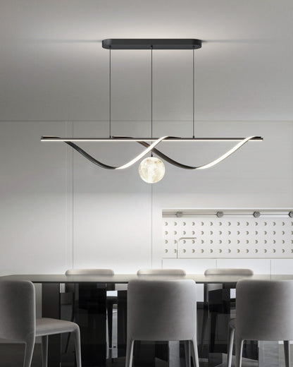 Diff Moon Sculptural Linear Chandelier-DF2239