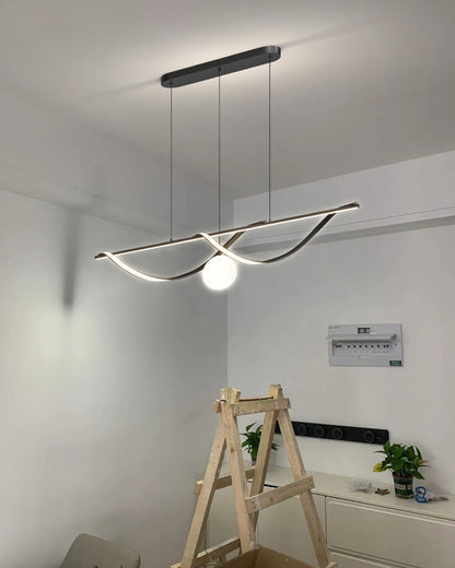 Diff Moon Sculptural Linear Chandelier-DF2239
