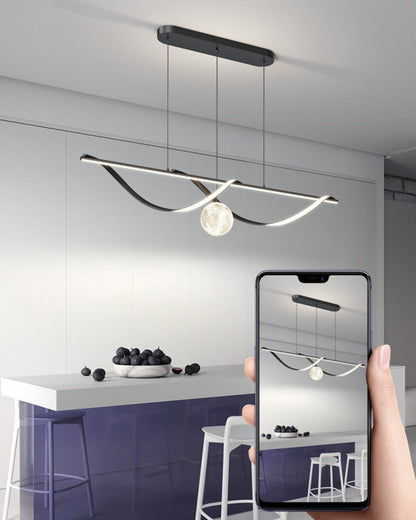 Diff Moon Sculptural Linear Chandelier-DF2239
