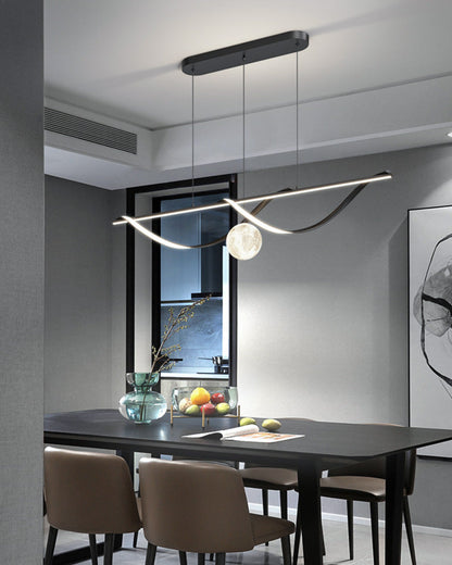Diff Moon Sculptural Linear Chandelier-DF2239