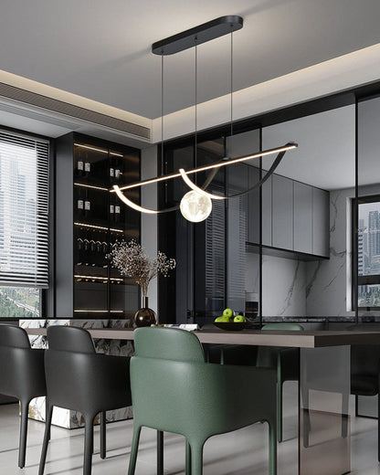 Diff Moon Sculptural Linear Chandelier-DF2239