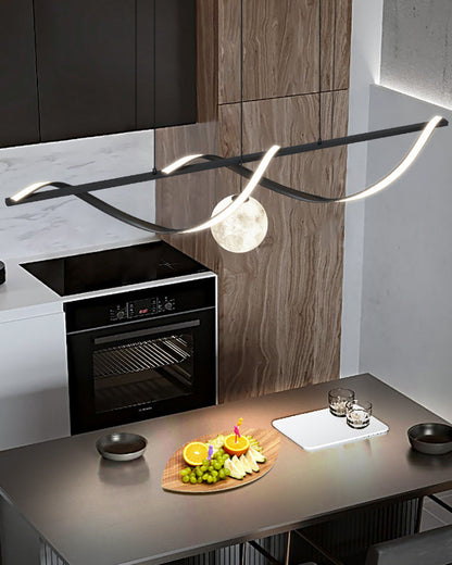 Diff Moon Sculptural Linear Chandelier-DF2239