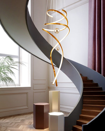 Diff Spiral Foyer Chandelier-DF2246