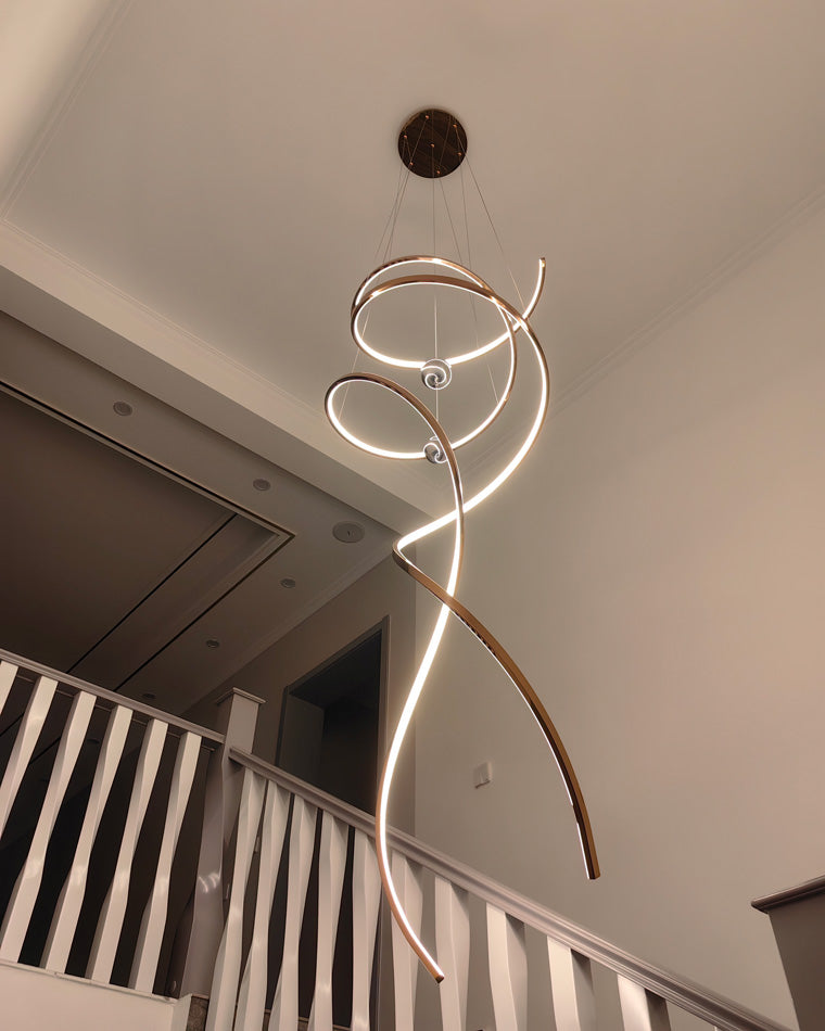 Diff Spiral Foyer Chandelier-DF2246