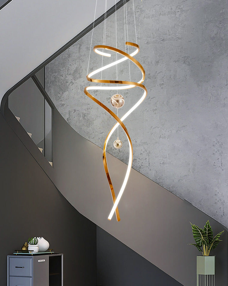 Diff Spiral Foyer Chandelier-DF2246