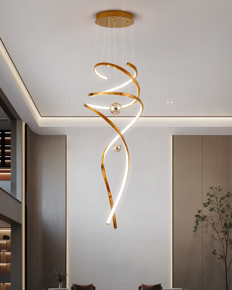 Diff Spiral Foyer Chandelier-DF2246