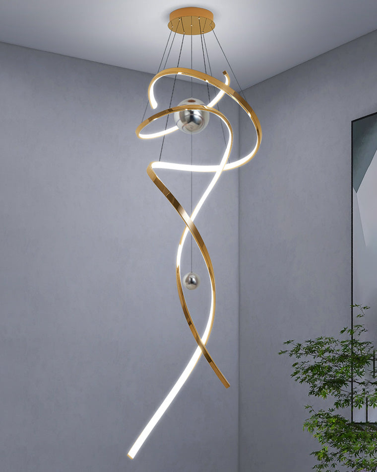 Diff Spiral Foyer Chandelier-DF2246