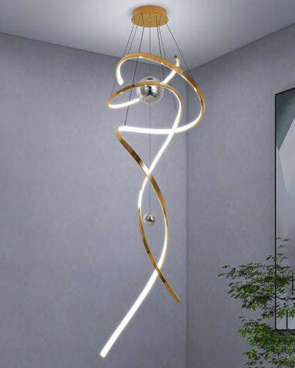 Diff Spiral Foyer Chandelier-DF2246