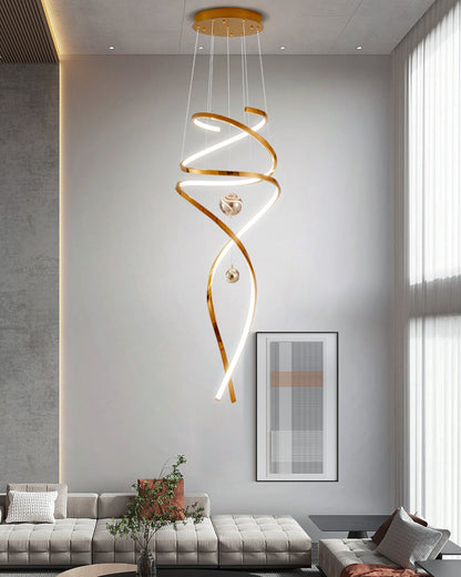 Diff Spiral Foyer Chandelier-DF2246