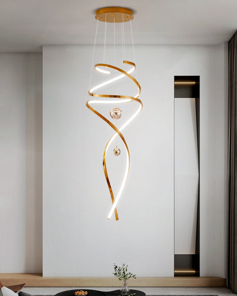 Diff Spiral Foyer Chandelier-DF2246