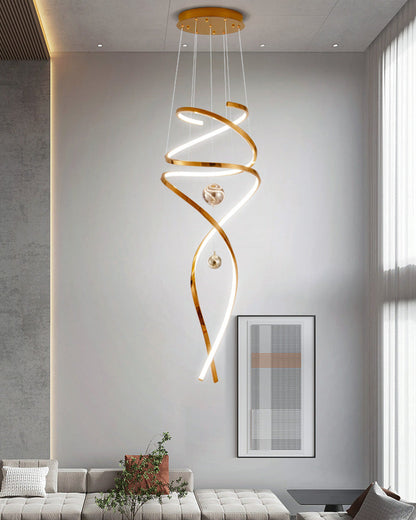 Diff Spiral Foyer Chandelier-DF2246