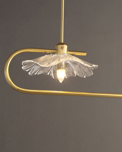 Diff Linear Glass Bubble Brass Chandelier-DF2252