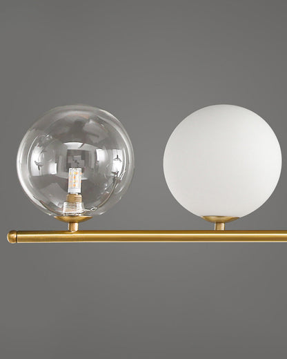 Diff Linear Glass Bubble Brass Chandelier-DF2252
