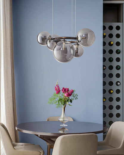 Diff Colored Glass Ball Chandelier-DF2253