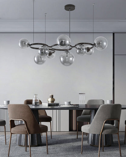 Diff Colored Glass Ball Chandelier-DF2253