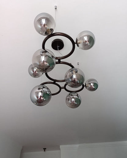 Diff Colored Glass Ball Chandelier-DF2253