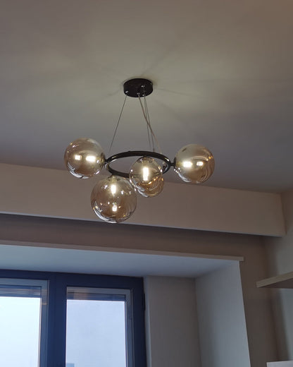 Diff Colored Glass Ball Chandelier-DF2253
