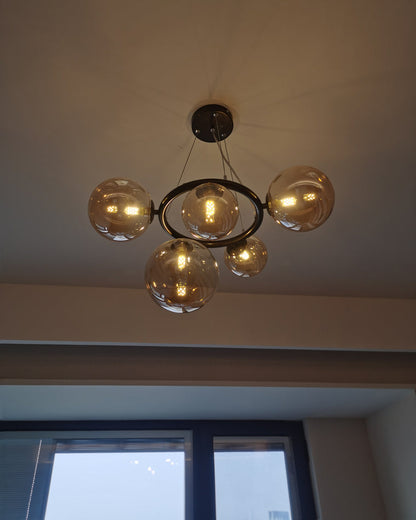 Diff Colored Glass Ball Chandelier-DF2253