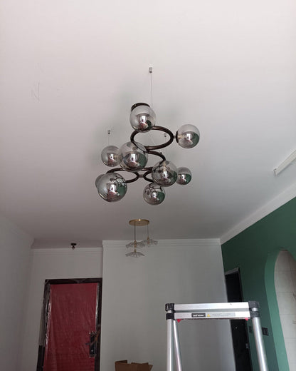 Diff Colored Glass Ball Chandelier-DF2253