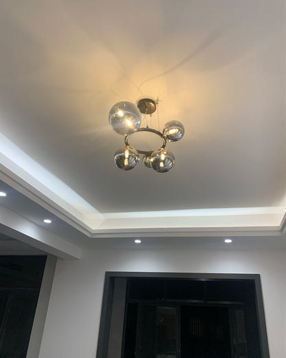 Diff Colored Glass Ball Chandelier-DF2253