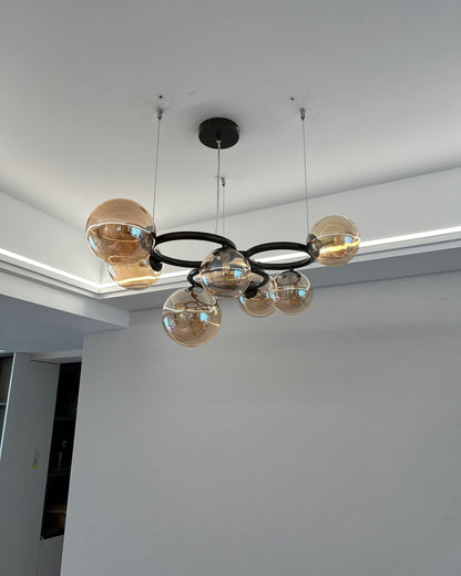 Diff Colored Glass Ball Chandelier-DF2253